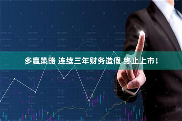 多赢策略 连续三年财务造假 终止上市！